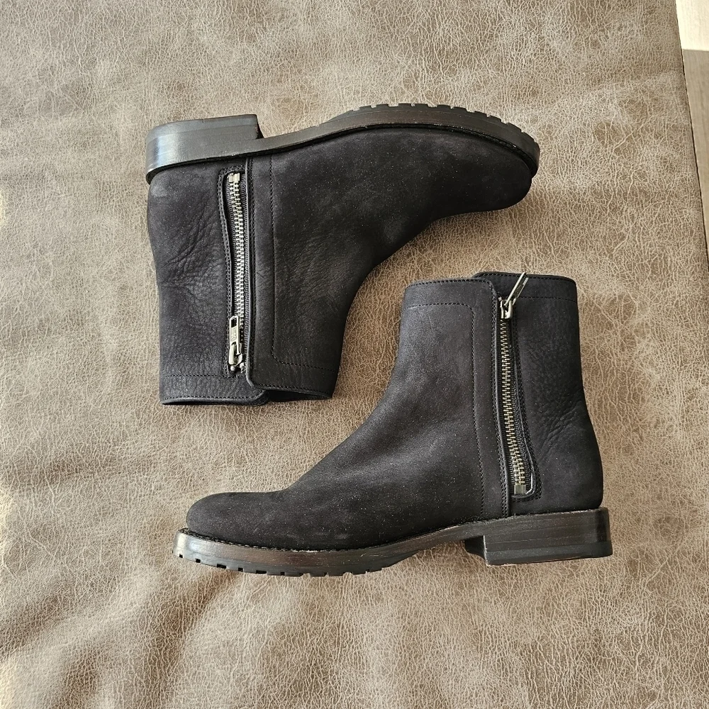 Frye Natalie Double Zip Leather Boots Size 6